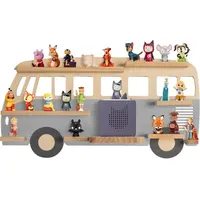 Tonie-regal Für Toniebox Hörfiguren, Magnetische Aufbewahrung Für 20-25 Tonie, Perfekte Tonie Aufbewahrung Im Kinderzimmer Für Mädchen & Jungen, Bus Blau