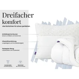 MKS GANZJAHRESBETTDECKE Anti-Stress-Effekt CALIMA 200/220 mit Kopfkissen 40/80