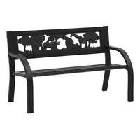 vidaXL Kinder-Gartenbank 86 x 53 x 86 cm Schwarz