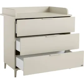 yuny by paidi Wickelkommode YUNY BY PAIDI "SISTER LOU mit abnehmbarem Aufsatz und 3 Schubladen", beige (cashmere, beige), B:94,7cm H:87,9cm T:52,4cm, Spanplatte, Wickelkommoden, Wickelkommode, Kommode in Beige, 95 cm Breite, geprüfte Sicherheit, Soft-Close