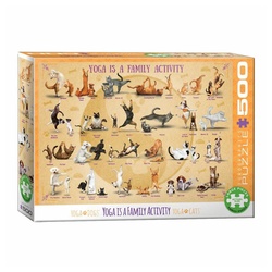 EUROGRAPHICS Puzzle Yoga Tierfamilie, 500 Puzzleteile bunt