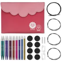 KnitPro Zing Deluxe Set (47424 | - Weiß/Blau/Silber/Schwarz/Violett
