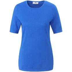 Rundhals-Pullover aus Seide Kaschmir Peter Hahn Seide/Kaschmir blau, 48