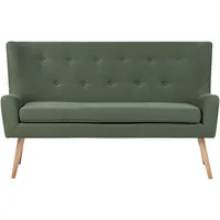 Beliani 2-Sitzer Küchensofa grün SKIBBY