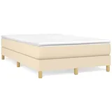vidaXL Bettgestell ohne Matratze Creme 120x200 cm Stoff
