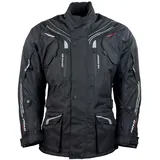 ROLEFF RACEWEAR Schwarze Motorradjacke mit Protektoren, Belüftungssystem, Klimamembrane und herausnehmbarem Thermofutter