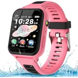 LITEYPP Smartwatch Kinder Telefon Smartwatch Kinder Uhr mit Anruf SOS Spiele Musik Player Video Kamera Wecker Taschenlampe, Smartwatch für Kinder Jungen Mädchen