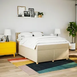 vidaXL Boxspringbett 140 x 200 cm Creme