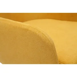 miliboo Design-Bürosessel senfgelb mit Samteffekt SHANA