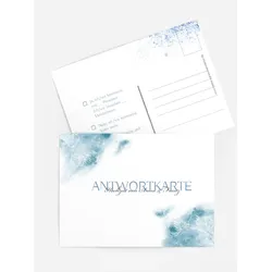 Antwortkarten für Ihre Feier selbst gestalten mit Spruch und Fotos im Onlinedesigner bei Meine-Kartenmanufaktur.de