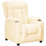vidaXL Relaxsessel Kunstleder 72 x 71 x 70 cm Creme mit verstellbarer Rückenlehne