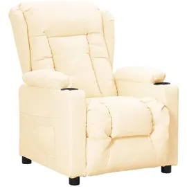 vidaXL Relaxsessel Kunstleder 72 x 71 x 70 cm Creme mit verstellbarer Rückenlehne
