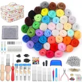 385-teiliges Nadelfilz-Set, 45 Farben Filzwolle DIY Starterset