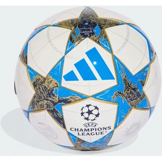 Adidas UCL 25/26 League Stage J290 Kids Ball - White / Dark Blue / Pantone / Gold Met - 5