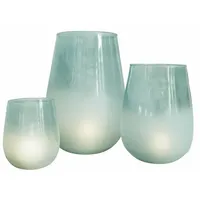 Loberon Windlicht 3er Set Miristelle - blau
