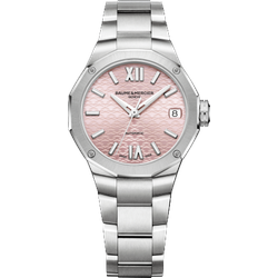 Baume & Mercier Riviera 33mm M0A10675 - mit satiniertem Sonnenschliff,rosa,silber - 33mm