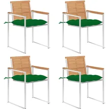 vidaXL Crispian Gartenstuhl 45 x 45 x 45 cm grün 4 St.
