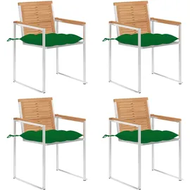 vidaXL Crispian Gartenstuhl 45 x 45 x 45 cm grün 4 St.