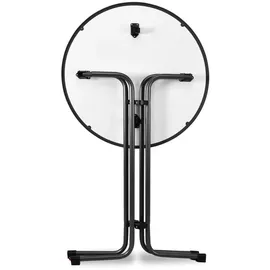 Beautissu Stehtisch Ø 80 cm klappbar Grau