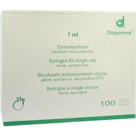 DISPOMED GmbH & Co. KG Tbc Spritze mit Kanüle 1 ml 100 St.