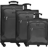 d & n Travel Line 6400 Koffer-Set 3-tlg. schwarz