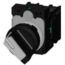 Siemens 3SU1100-2BF60-1MA0 Knebelschalter Frontring Kunststoff Schwarz, Weiß 1 x 9