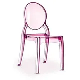 NEUERRAUM Rosa Ghost Chair Stuhl Transparent Durchsichtig. Abbildung in Transparent Rosa (Keine China Ware = Qualität).