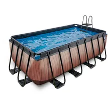 EXIT TOYS Wood Pool 400 x 200 x 122 cm inkl. Filterpumpe