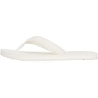 Tommy Hilfiger Damen Flip Flops Stripes Beach Sandal mit Logo, Elfenbein (Ivory), 36