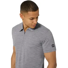 super.natural Zip Poloshirt grau XL