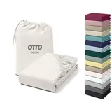 OTTO home Spannbettlaken Jersey 180 x 200 cm wollweiß