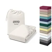 OTTO home Spannbettlaken Jersey 180 x 200 cm wollweiß