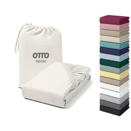 OTTO home Spannbettlaken Jersey 180 x 200 cm wollweiß