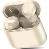 TOZO T6 In-Ear Kopfhörer Kabellos Bluetooth 5.3 mit ENC Noise Cancelling, 50 Std. Wiedergabe, Tiefer Bass, IPX8 Wasserdicht, Ladeetui, Touch und App-Steuerung - Champagner