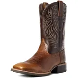 MlYJmer Cowboy-Stiefel für Männer,Western bestickte Stiefel, Square Toe Boots,Braun,47 EU - 47 EU