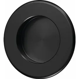 Hermeta - Muschelgriff Aluminium Schwarz Pulverbeschichtet Rund Einlass-ø 35 Mm