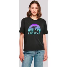 F4NT4STIC I BELIEVE UFO Alien Raumschiff Retro in schwarz | Gr.: 4XL