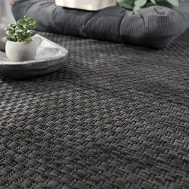 KADIMA DESIGN Teppich Kurzflor Unifarben Wohnzimmer schmutzabweisend Anthrazit, 60 x 100% cm