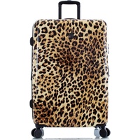 HEYS Hartschalen-Trolley »Leopard, 76 cm«, 4 St. Rollen, Reisegepäck Koffer groß Reisekoffer TSA Schloss Volumenerweiterung braun