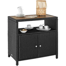 Tectake Gartenschrank Monscia Aufbewahrung Schwarz 90x55,5x87 cm
