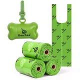 Hundekotbeutel mit Henkel, Duft des Kirschblüte, 45 Stück Hunde Kotbeutel Rollen mit Kotbeutelspender, Auslaufsichere und Starke Kotbeutel für Katze 3 rolls green poop bags