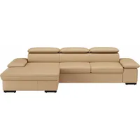 sit&more Ecksofa »Alcudia L-Form«, wahlweise mit Bettfunktion braun