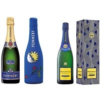 Brut Royal Champagner mit kühlender Neopren Icejacket Matta Mond (1 x 0.75 l) & Champagne Monopole Heidsieck Blue Top Brut mit Geschenkverpackung (1 x 0,75 l)