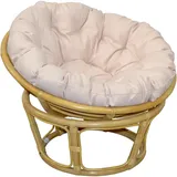 moebel-direkt-online Papasansessel Polyester 0 x 0 x 0 cm Beige mit Kissen