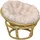 moebel-direkt-online Papasansessel Polyester 0 x 0 x 0 cm Beige mit Kissen
