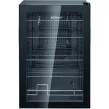 Bomann KSG 7290 Glastür-Kühlschrank, 54 cm breit, 115 Liter, Raum für 178 Dosen à 330 ml, schwarz