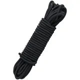 Gummiseil 6mm 12m, Schwarz Expanderseil Planenseil Wetterfestes Spannseil Gummischnur Gummikordel Gummiband für DIY Basteln Nähen, Gepäck, Camping (Schwarz, 6MM X 12M)