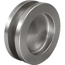 KWS Muschelgriff-paar rund, Schiebetürmuschel ø 65 mm, Türstärke 8-10 mm Glas- und 38-45 mm (Holz) Alu Edelstahl Effekt