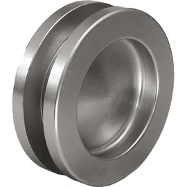 KWS Muschelgriff-paar rund, Schiebetürmuschel ø 65 mm, Türstärke 8-10 mm Glas- und 38-45 mm (Holz) Alu Edelstahl Effekt