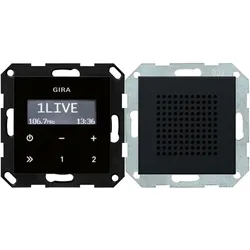 1St. Gira 2280005 UP-Radio RDS Lautsprecher System 55 Schwarz matt